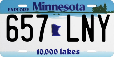 MN license plate 657LNY