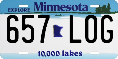 MN license plate 657LOG
