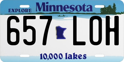 MN license plate 657LOH