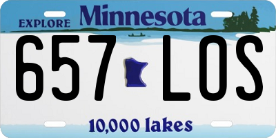 MN license plate 657LOS