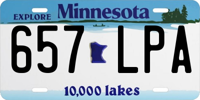 MN license plate 657LPA