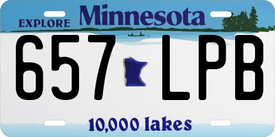 MN license plate 657LPB