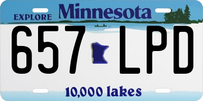 MN license plate 657LPD
