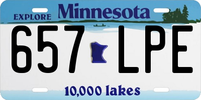 MN license plate 657LPE