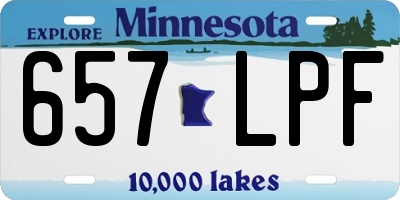 MN license plate 657LPF