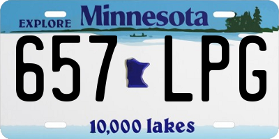 MN license plate 657LPG