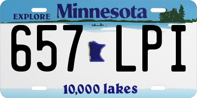 MN license plate 657LPI