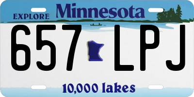 MN license plate 657LPJ