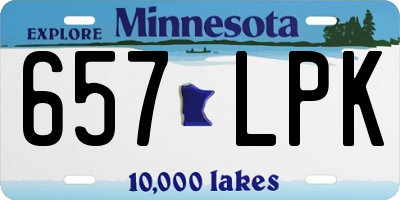 MN license plate 657LPK
