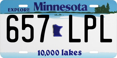 MN license plate 657LPL