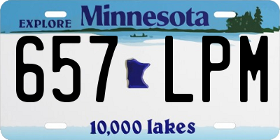 MN license plate 657LPM