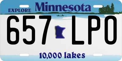 MN license plate 657LPO