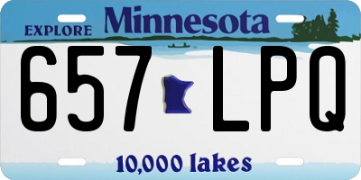 MN license plate 657LPQ