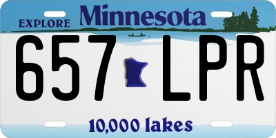 MN license plate 657LPR