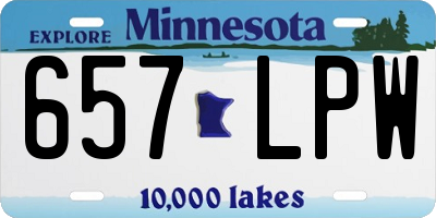 MN license plate 657LPW