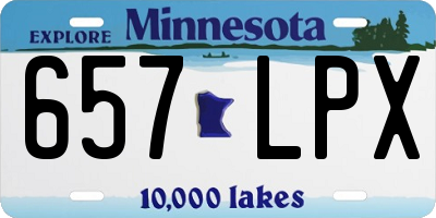 MN license plate 657LPX