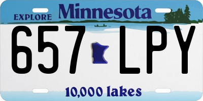 MN license plate 657LPY