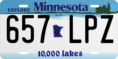 MN license plate 657LPZ