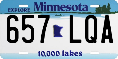 MN license plate 657LQA