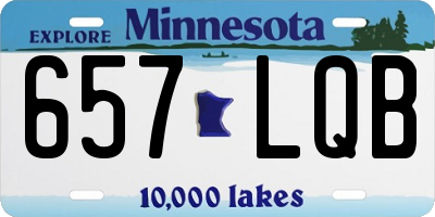 MN license plate 657LQB