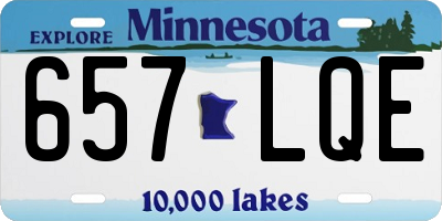 MN license plate 657LQE