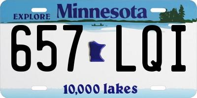 MN license plate 657LQI