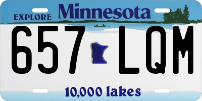 MN license plate 657LQM