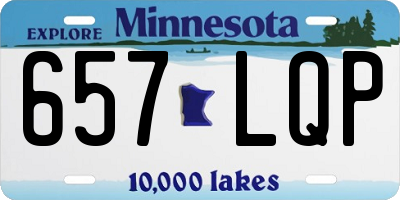 MN license plate 657LQP