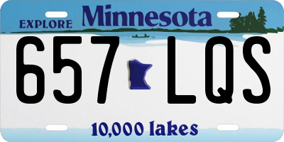 MN license plate 657LQS