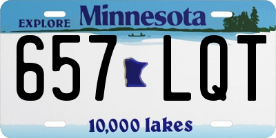 MN license plate 657LQT