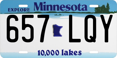 MN license plate 657LQY
