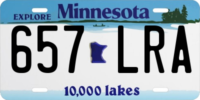 MN license plate 657LRA