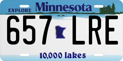 MN license plate 657LRE