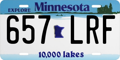 MN license plate 657LRF