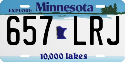 MN license plate 657LRJ