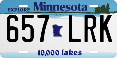MN license plate 657LRK