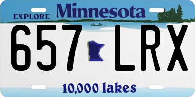 MN license plate 657LRX