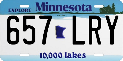 MN license plate 657LRY
