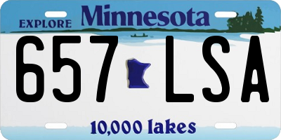 MN license plate 657LSA