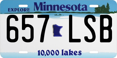MN license plate 657LSB