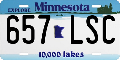 MN license plate 657LSC