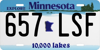 MN license plate 657LSF