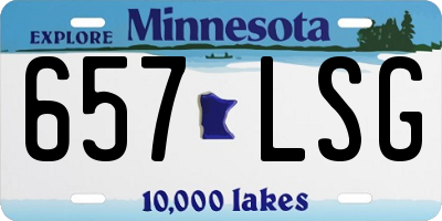 MN license plate 657LSG