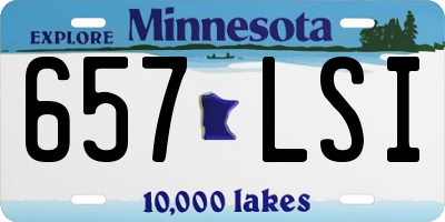 MN license plate 657LSI