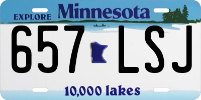 MN license plate 657LSJ
