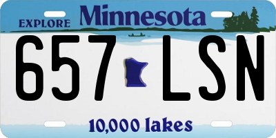 MN license plate 657LSN