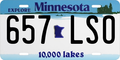 MN license plate 657LSO
