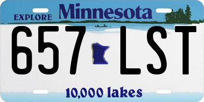 MN license plate 657LST