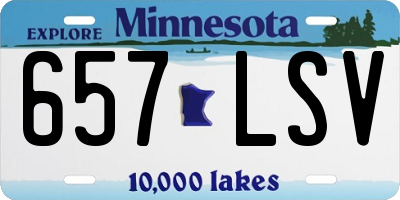 MN license plate 657LSV