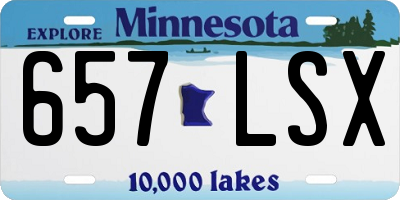 MN license plate 657LSX